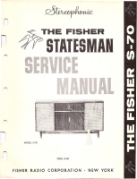 Fisher STATESMAN-S-70 - Service Manual 